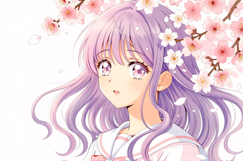 Guide complet du shojo manga : illustration style shojo avec fleurs et couleurs pastel