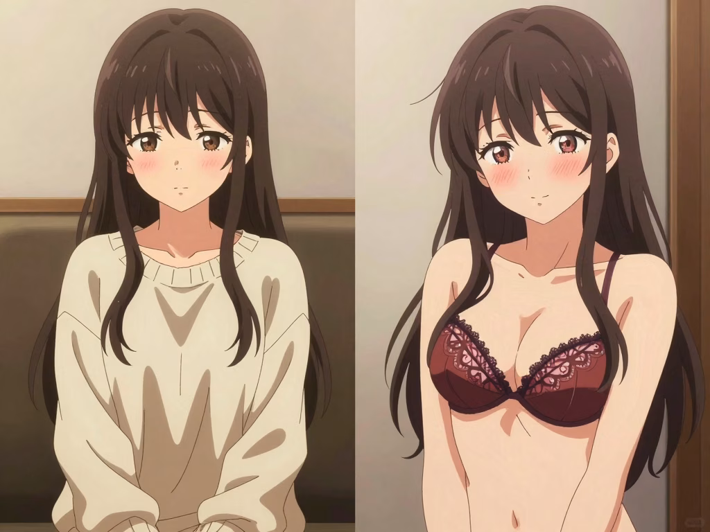 Transformation d'un personnage dandere timide vers confiant