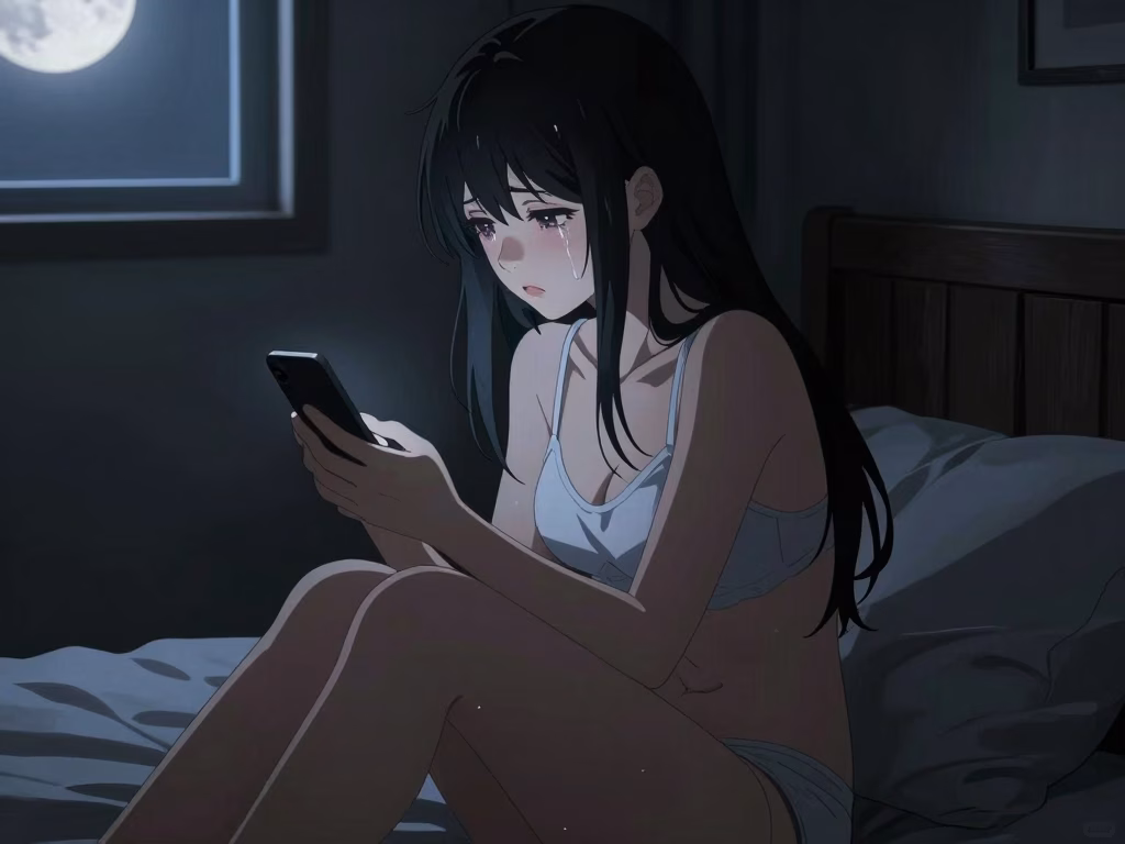 Personnage anime en détresse émotionnelle scène de trahison