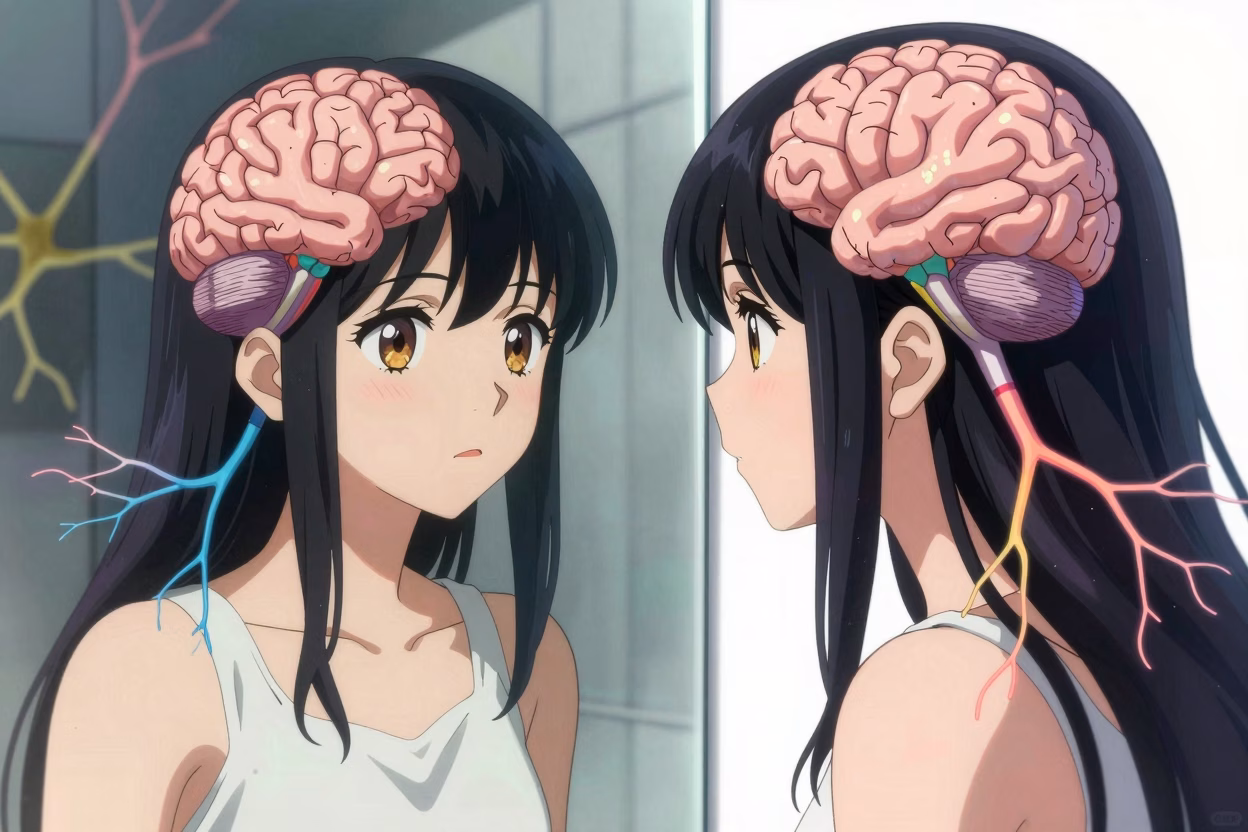 Illustration conceptuelle des impacts psychologiques du hentai