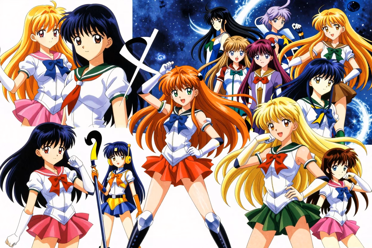 Collage des thèmes les plus courants dans le manga hentai